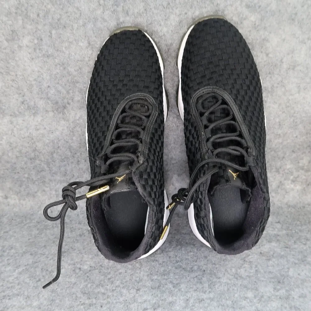 Jordan Future Sneakers Mens 8.5 Nike Air Shoes Woven Mid Black White Basketball